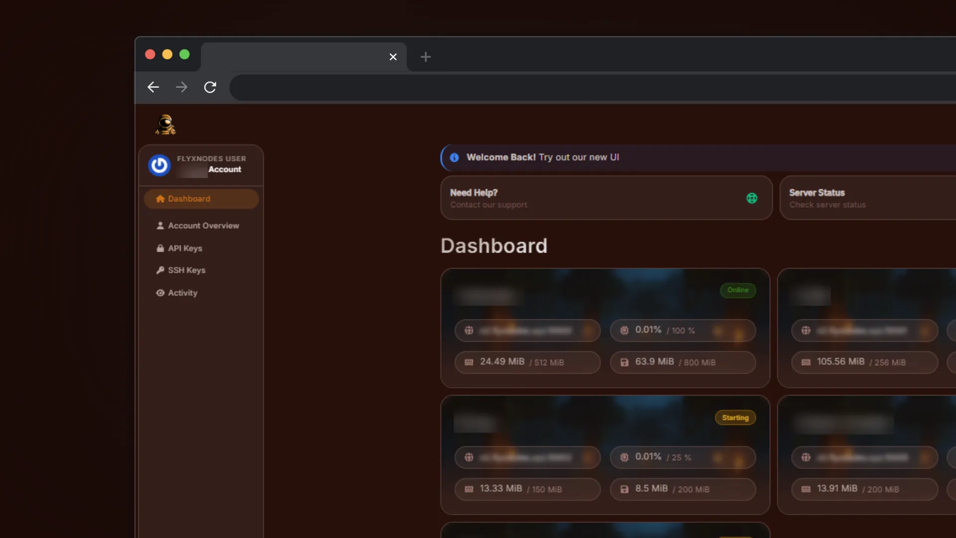 FlyxNodes Control Panel
