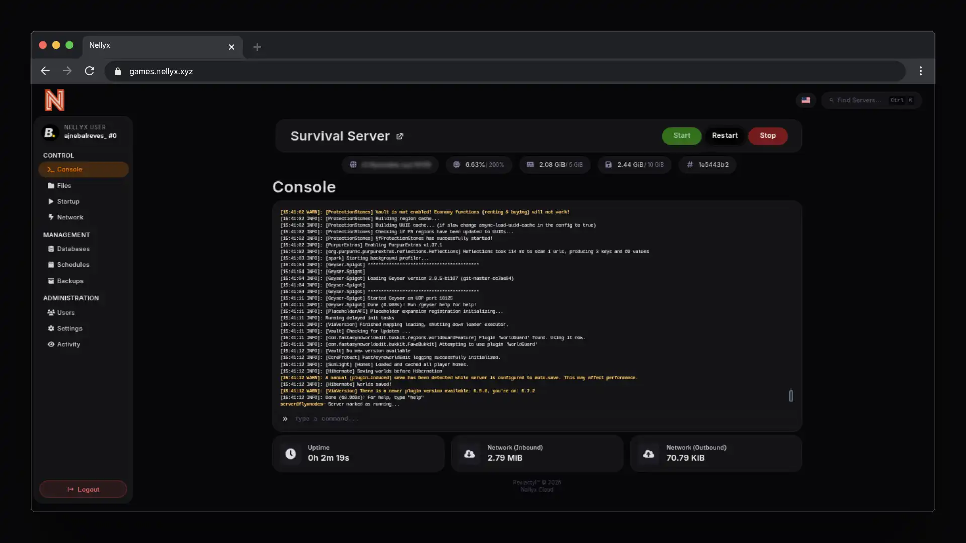Panel settings preview